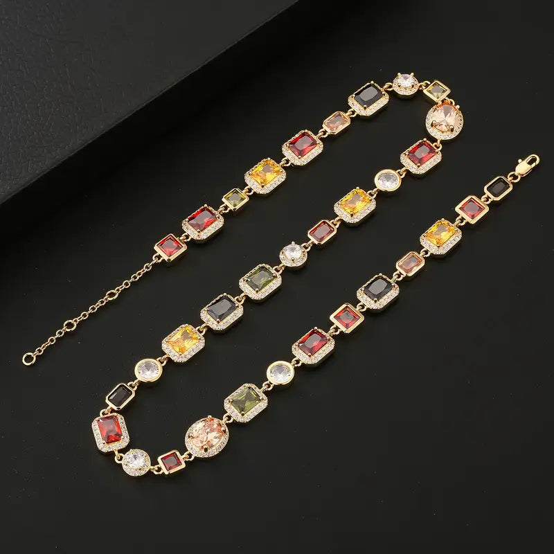Collier de pierres précieuses Aurora