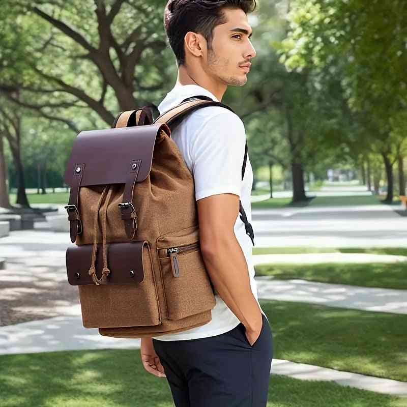 Heritage Canvas Backpack – Rugged Design for Daily Carry