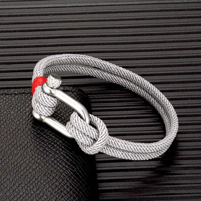 Bracelet Sevilla en acier inoxydable et corde
