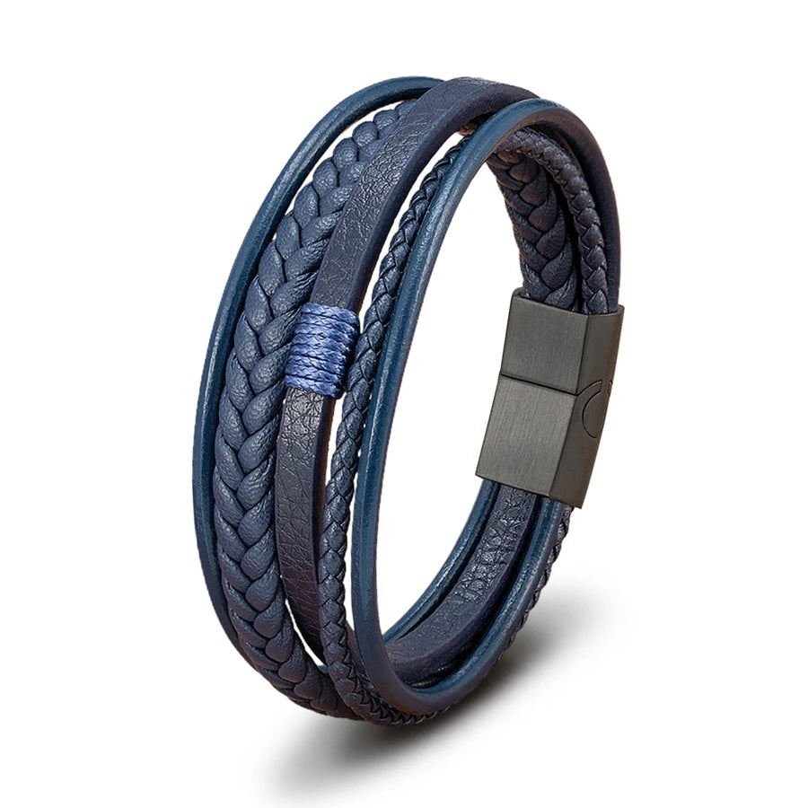 Bracelet Taormina en cuir et acier