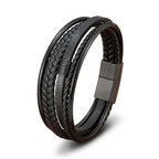 Bracelet Taormina en cuir et acier
